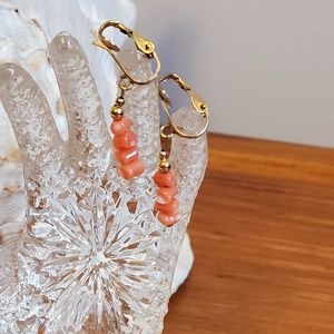 Pink Coral Earrings